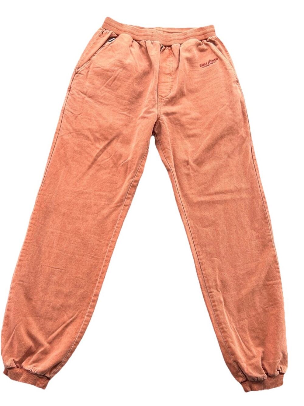 Crazy Shirts Chile Dyed Joggers Terracotta Orange Sweatpants Mens Medium L24